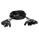 Prox 25 Ft 8-Channel Xlr3F To Xlr3M Balanced Snake Cable Idjnow