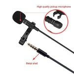 AMZER 1.5m Lavalier Wired Recording Microphone Mobile Phone Karaoke Mic - Black