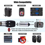 Wireless Supercardioid Dynamic Vocal Microphone Dual UHF Mic Handheld Rechargeab