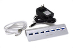 7 Port Usb 3.0 Illuminated High-Speed Hub W/ Non-Slip Mac Pc Laptop