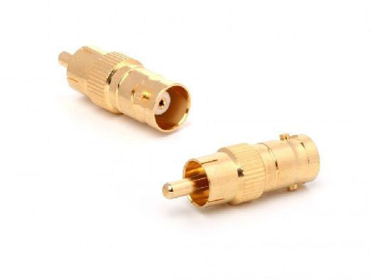 Lot of 25 ATLONA Gold Plated RCA Male to BNC Female Adapter/Connector for CCTV