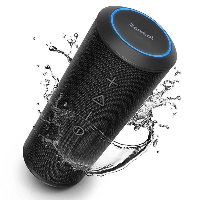 Zk606 Wireless Bluetooth Speaker, W/ 24W, Rich Bass, Mic, Waterproof -Blk