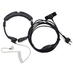 Throat Mic Headset/Earpiece For Midland 2 Two Way Radio Walkie Talkie Finger Ptt