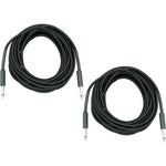 Musician's Gear Braided Instrument Cable 1/4 In., 30 Ft. 2-Pack Black