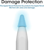 TechMatte Apple Pencil Nib Cover / Protective Tip (40 Pack, Clear)