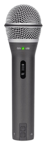 Samson Q2U Dynamic USB Handheld Microphone For Recording and Podcast Podcasting