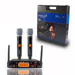 Uhf Handheld Wireless Microphone System 2 Channel Audio Mic For Ktv Stage Church