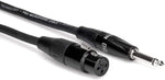 Hosa - HMIC-010HZ - Pro REAN XLR Female to 1/4" TS Hi-Z Microphone Cable -10 ft.