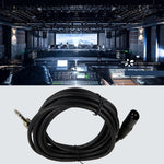 50Ft Xlr 3-Pin Male Cable To 6.35Mm 1/4" Stereo Plug Shielded Guitar Audio Cable