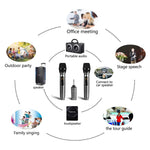 Pro UHF Rechargeable Wireless Handheld Microphone+Receiver LCD Karaoke Church