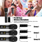 Pro UHF Wireless Handheld Microphone System with Rechargeable, Karaoke, Church