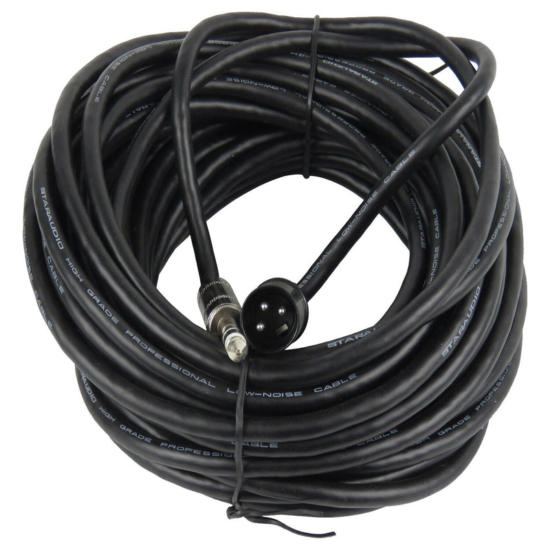 50Ft Xlr 3-Pin Male Cable To 6.35Mm 1/4" Stereo Plug Shielded Guitar Audio Cable