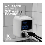 40W Qc3.0/Pd3.0 4-Port Usb Wall Charger With Digital Display