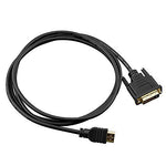 For HDTV HD 6ft Gold 24+1 DVI-D Male to Male HDMI Monitor Display Adapter Cable