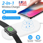 Wireless Charger 10W Fast Charging Dock Station 2 in 1 For Watch Phones X