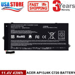 For Acer Chromebook C720 C720P C740 Battery 11.4V 45Wh Ap13J4K Ap13J3K C740-C4Pe