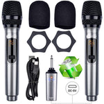 Professional 10Channel UHF Wireless Dual Microphone Cordless Handheld Mic System