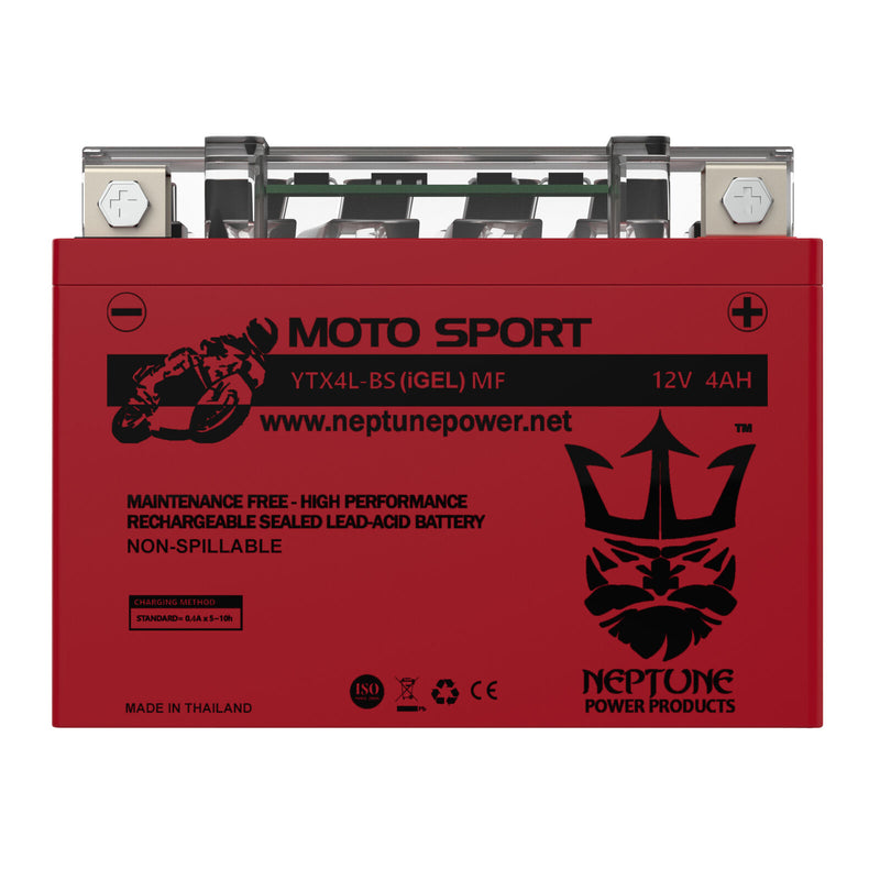 Neptune Ytx4L-Bs Gel Atv Battery For Polaris Scrambler, Sportsman 90Cc 01-'02