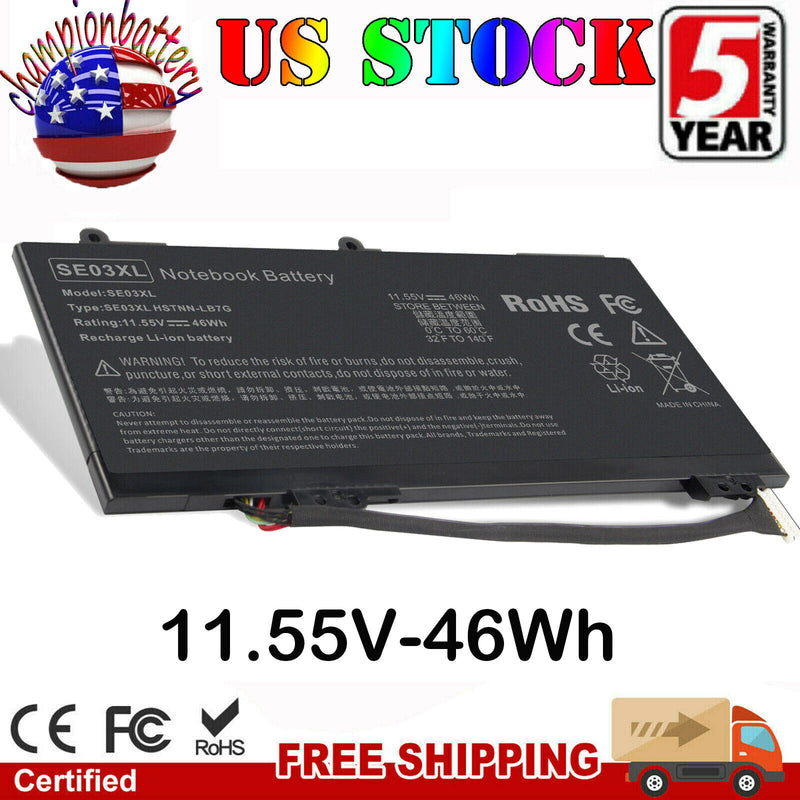 Se03Xl Battery For Hp 14-Al061Nr 14-Al050Tx 14-Al106Nj Hstnn-Lb7G Tpn-Q171 46Wh