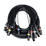 Prox 25 Ft 8-Channel Xlr3F To Xlr3M Balanced Snake Cable Idjnow