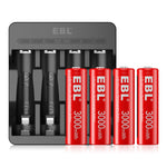 8Pcs 1.5V Aa Rechargeable Batteries Lithium Li-Ion Upgraded +4 Slot Charger