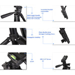 Universal Camera Tripod Stand Holder Mount For Iphone Samsung Cell Phone W/ Bag