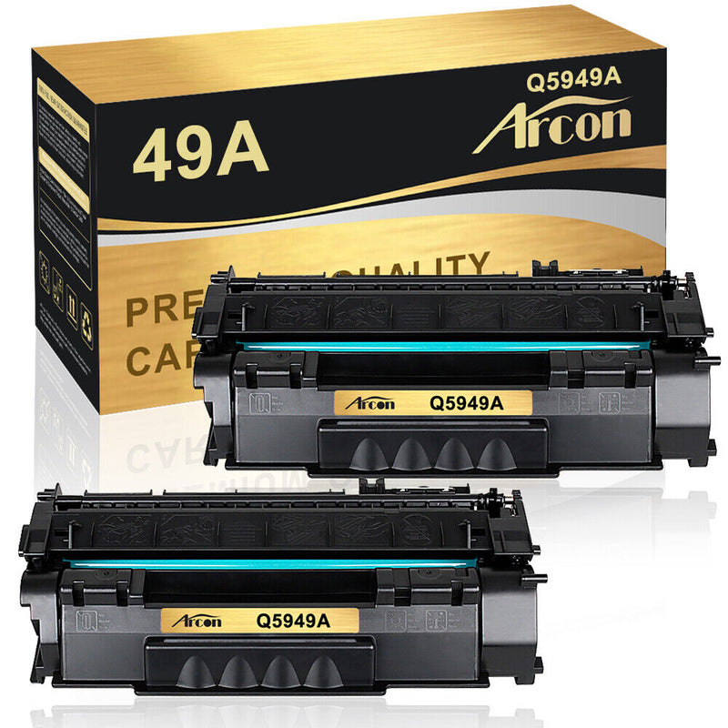 2 Pack Q5949A Toner Compatible With HP 49A LaserJet 1160 1320 3390 3392 P2015