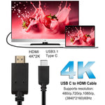 For Ipad Pro 2018 12.9'(Gen3), Ipad Pro 11, 6Ft Usb C To Hdmi Cable [4K@60Hz]