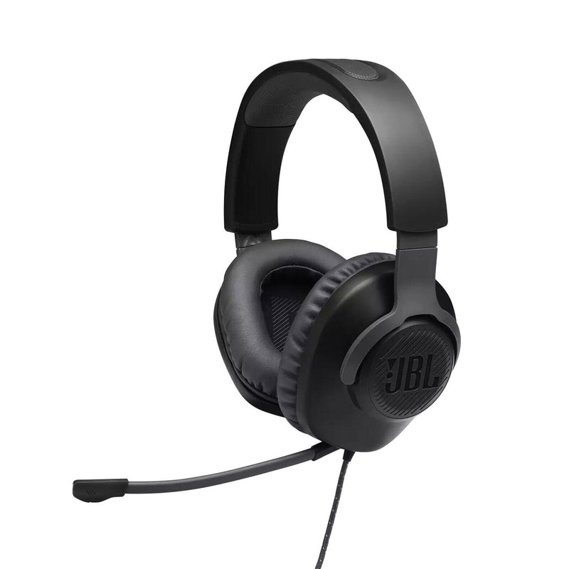 JBL Quantum 100 Wired Over-Ear Gaming Headset with Detachable Boom Mic - Black