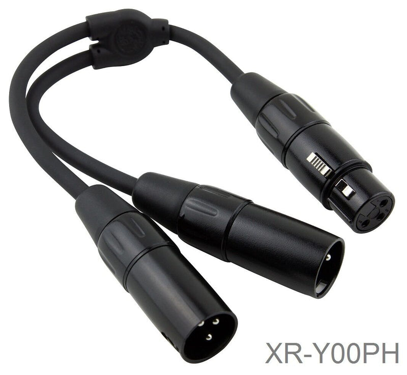 6-Inch Xlr (3-Pin) Female Jack To 2-Xlr Male Y-Splitter Ofc Cable