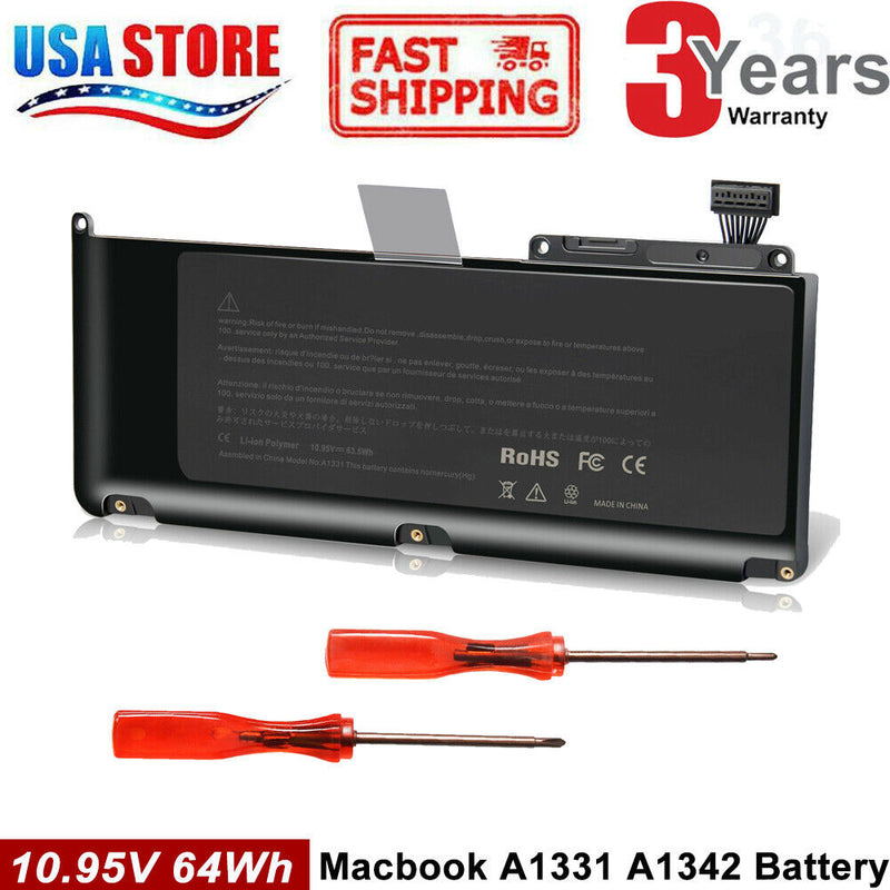 For Apple Macbook Battery A1331 63.5Wh For Unibody 13" Late 2009 2010 Mac A1342