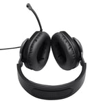 JBL Quantum 100 Wired Over-Ear Gaming Headset with Detachable Boom Mic - Black