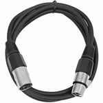 SEISMIC AUDIO (8 PACK) Black 6' XLR Patch Cables Snake