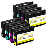 8-Pk 932 933 Xl Ink For Hp Officejet 7110 Eprinter 7610 7612 Series Printer