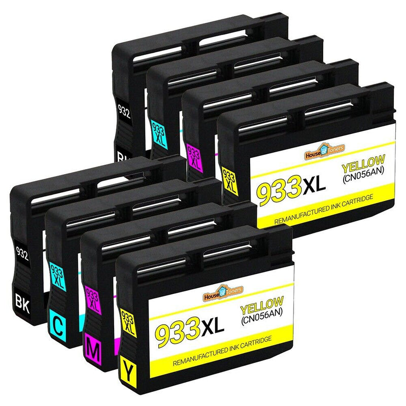8-Pk 932 933 Xl Ink For Hp Officejet 7110 Eprinter 7610 7612 Series Printer