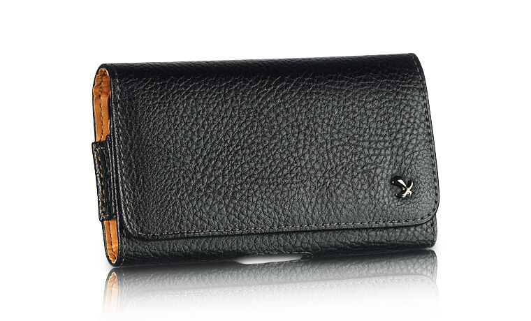 Luxmo Horizontal Belt Clip Pouch Leather Holster Case For Large Cell Phones