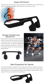 Open-Ear Bone Conduction Wireless Headphones - Ip65 Certified & Sweat Proof