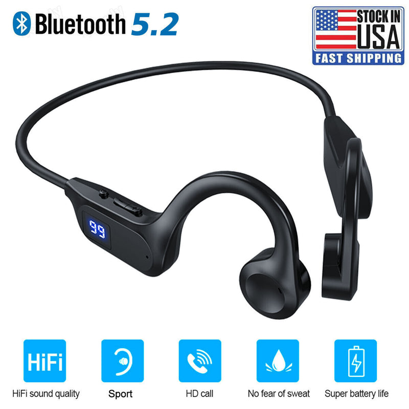 Wireless Bluetooth 5.2 Headphones Tws Sports Earphones Stereo Open Ear Headset