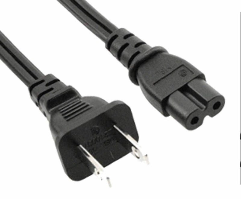 2-prong AC Power Supply Cord Cable Adapter (15ft)