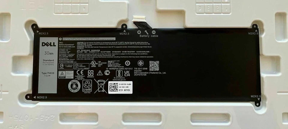 Genuine Dell 7VKV9 30WH Battery
