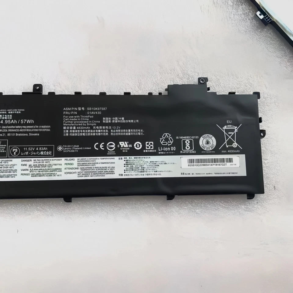 Original Lenovo Thinkpad 11.52V 57Wh 4830mAh 01AV430 Battery