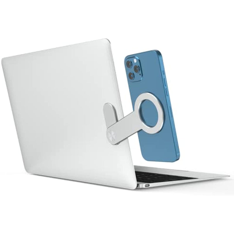 Strong Magnetic Phone Mount For Laptops Silver