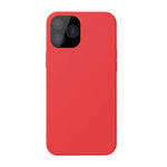 Liquid Silicone Shockproof Case With Tempered Glass Screen Protector Compatible Only Iphone 12 Pro Max Red