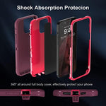 Heavy Duty Shockproof Full Body Protection 3 in 1 Silicone Rubber & Hard PC Rugged Durable Phone Cover for iPhone 14 Pro Max 753