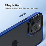 Compatible For Iphone 13 Pro Max Matte Case Hard Pc Back With Soft Silicone Edge Anti Scratch Shockproof Airbags Protection For Iphone 13 Pro Max Case 6 7 Blue