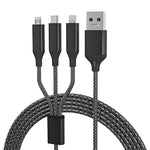 Multi Usb Long Charger Cable 3M 10Ft 6A Pd Fast Nylon Braided Cord