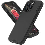 Heavy Duty Shockproof Full Body Protection 3 in 1 Silicone Rubber & Hard PC Rugged Durable Phone Cover for iPhone 14 Pro Max 745