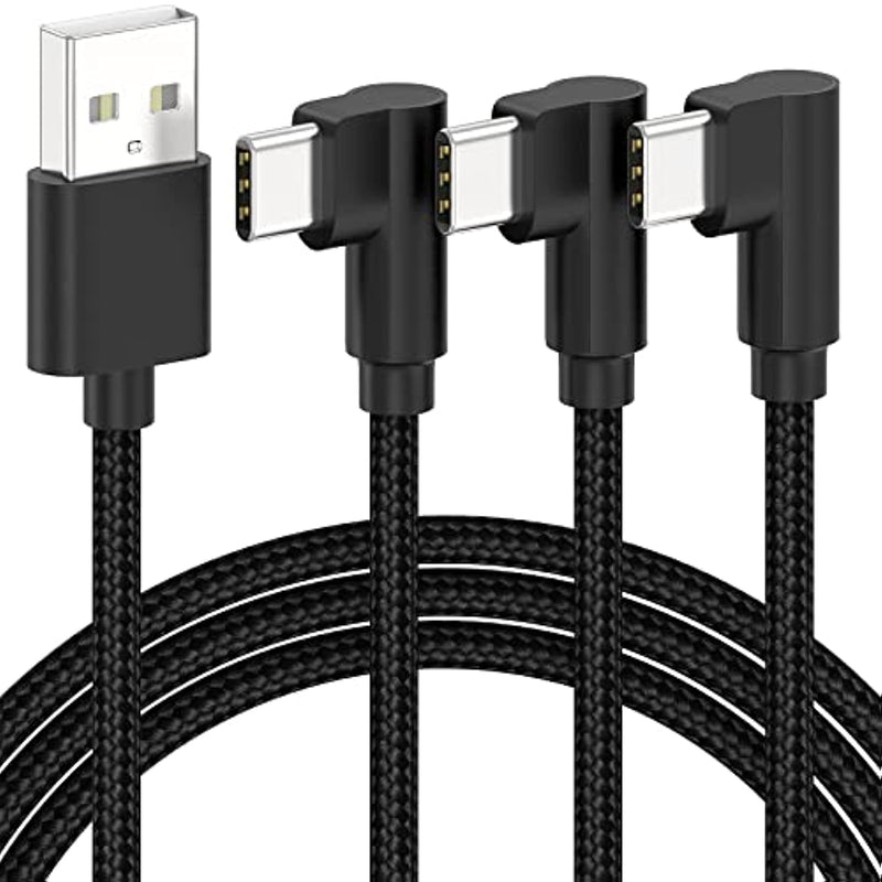 Usb C Cable Right Angle 3 Pack 6 6Ft 3A Usb Type C Charger Fast Charging Cable