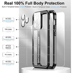 Full Body Shockproof Protective Case with Built in 9H Tempered Glass Screen Protector for iPhone 14 Pro Max 649