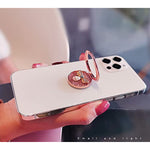 Cell Phone Ring Holder Finger Kickstand 360 Rotate 180 Flip Phone Ring Holder Diamond Bee Metal Ring Phone Kickstand And Phone Grip For Hand Compatible With All Smartphones In 4 8 Inchesrose Gold